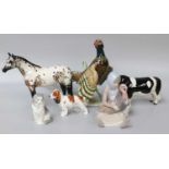 A Collection of Various Porcelain Figures, including Beswick Bull, Kaiser pheasant., etc (6)