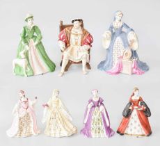 Wedgwood 'The Wives of King Henry VIII Collection', Seven limited edition figures with