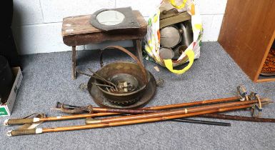 A Group of 18th Century and Later Metalwares including pewter, brass and copper, a provincial