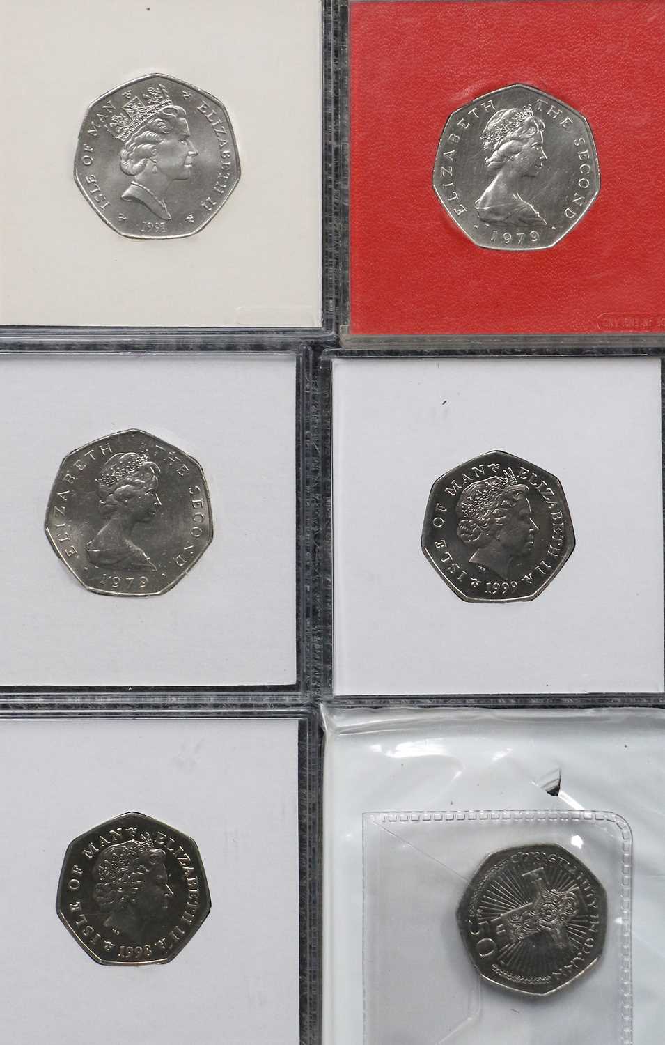 A Large Mixed Lot of UK and Isle of Man Coinage; comprising, commemorative £5 coins, Christmas 50ps, - Image 2 of 3
