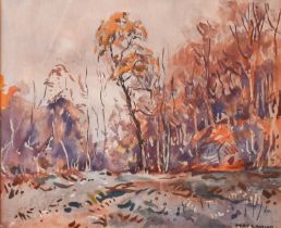 Fred Lawson (1880-1968) "Autumn Landscape" Signed, watercolour, together with a further two