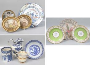 An 18th Century English Delft Charger, circa 1750, together with a Yorkshire pearlware loving cup,