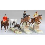 Beswick Horse Groups, comprising: Mare and Foal, model No. 1811, (grey mare and brown foal on base);