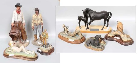 Border Fine Arts 'Collie and Shepherd', model No.106 by Ray Ayres, limited edition 509/1500, on wood
