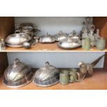 A Collection of Assorted Silver and Silver Plate, the silver including a George III silver wine-