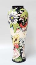 A Modern Moorcroft "Sandbach Bouquet" Pattern Vase, by Vicky Lovatt, impressed marks, 37cm high Free