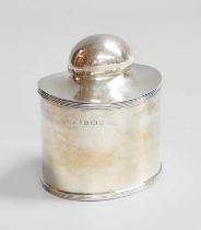 A George V Silver Tea-Caddy and Caddy-Spoon, by George Unite, Birmingham, The Tea-Caddy 1912, The