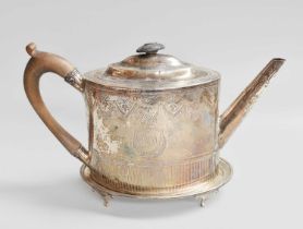 A George III Silver Teapot and Stand, by Alexander Field, London, The Teapot 1798, The Stand 1799,