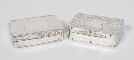 A William IV Silver Snuff-Box, by Joseph Willmore, Birmingham, 1836, oblong, the hinged cover