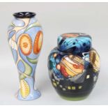 A Modern Moorcroft "Music of the Planets" Pattern Ginger Jar and Cover, by Vicky Lovatt, impressed