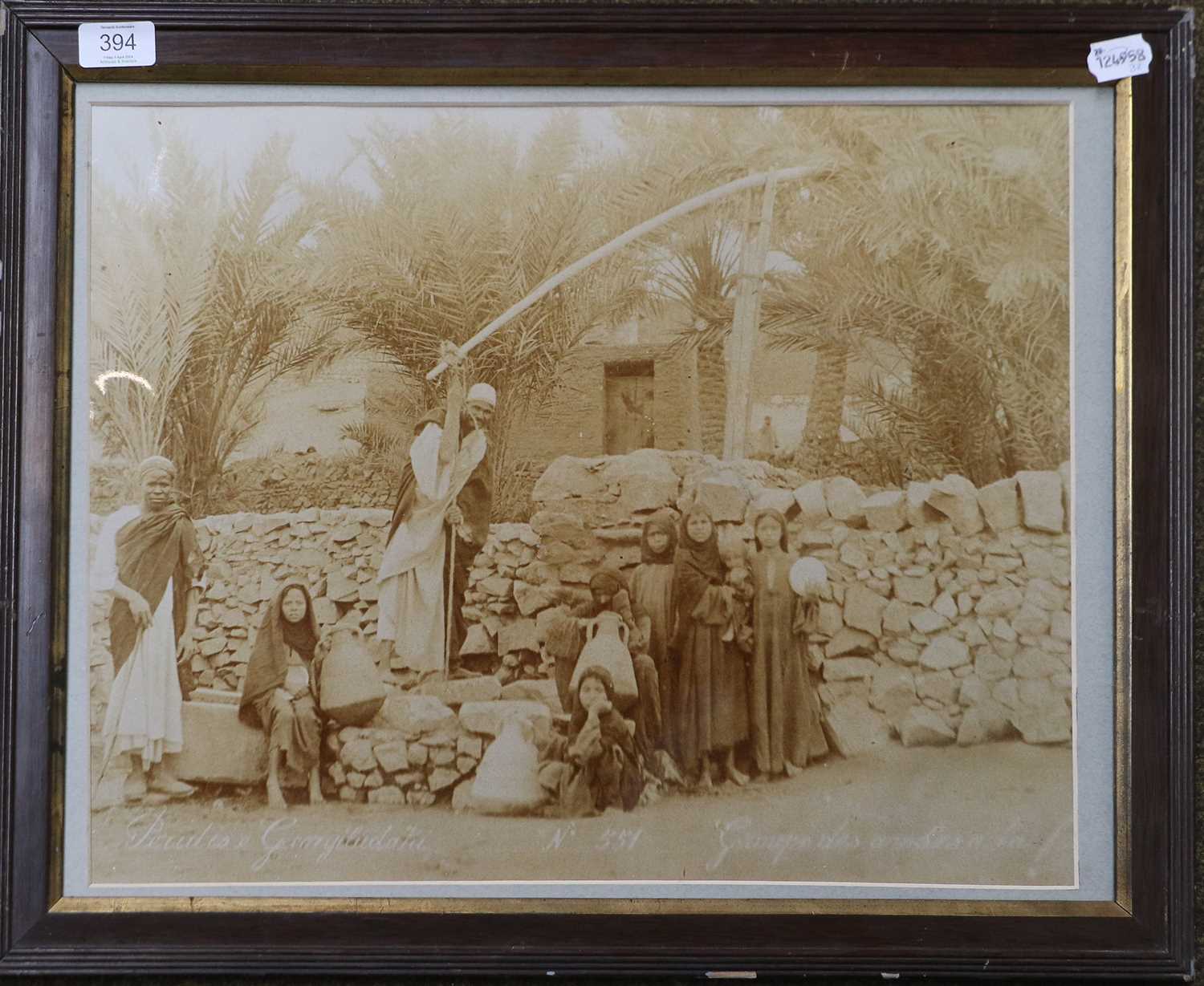 After G. Lékégian & Son, six framed monochromed photographic prints, Egyptian Scenes (6) - Image 4 of 7