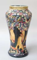 A Modern Moorcroft "Nightwood" Pattern Vase, by Beverley Wilks, impressed marks, 26cm high Some wide