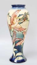 A Modern Moorcroft "Lark Ascending" Pattern Vase, by Philip Gibson, limited edition 231/350,