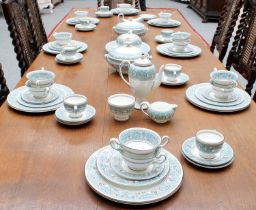 A Wedgwood Florentine Dinner and Tea Wares, including tureens, dinner plates, side plates, sauce