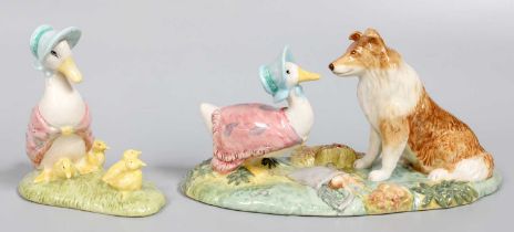 Beswick Beatrix Potter Tableau 'Kep and Jemima', model No. P4091, limited edition 1222/2000;