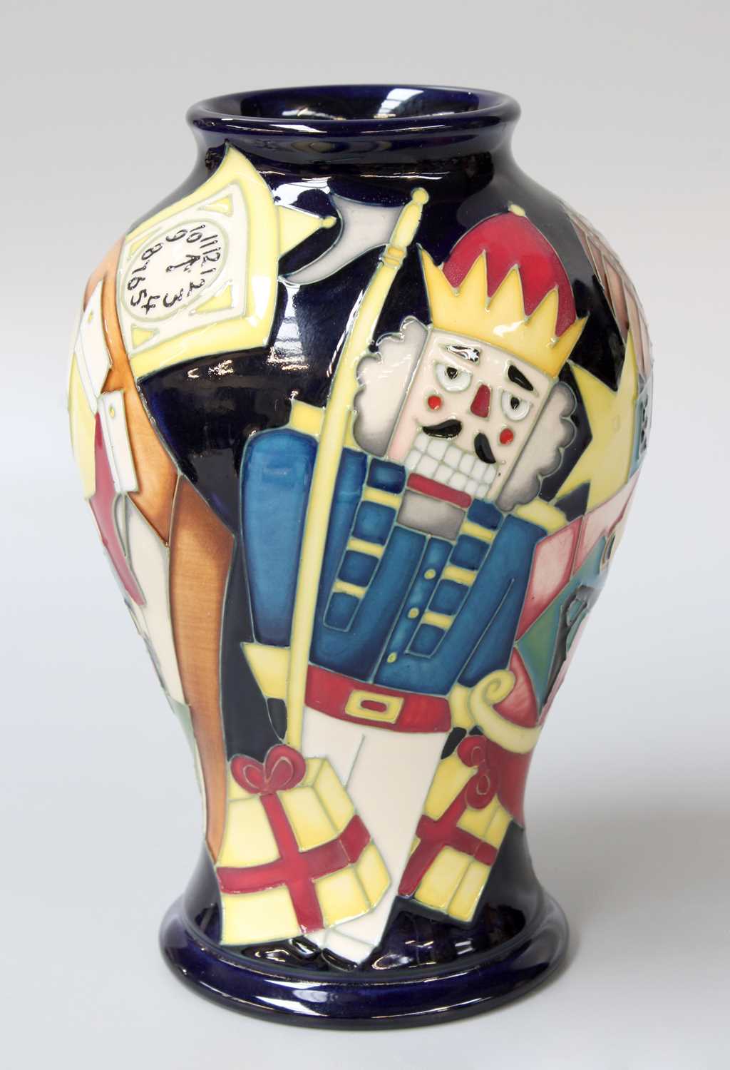 A Modern Moorcroft Christmas "He Has Been!" Pattern Vase, by Kerry Goodwin, limited edition 39/50,