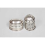 Two George III Silver Nutmeg-Graters, One by Samuel Pemberton, Birmingham, 1797, The Other