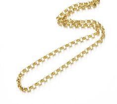 A 9 Carat Gold Cable Link Necklace, length 56cm Gross weight 26.0 grams.