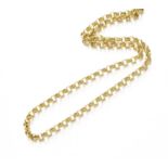 A 9 Carat Gold Cable Link Necklace, length 56cm Gross weight 26.0 grams.