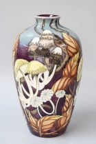 A Modern Moorcroft "Lionshield" Pattern Trial Vase, by Vicky Lovatt, impressed marks, 24cm high