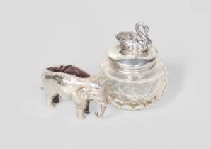 An Edward VII Silver-Mounted Cut-Glass Dressing-Table Jar, by Levi and Salaman, Birmingham, 1907,