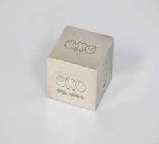 An Elizabeth II Silver Oxo Cube, by Consolidated Gold Silver Jewellery Ltd., London, 1978, each side