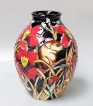 A Modern Moorcroft "Hidden Away" Pattern Vase, by Paul Hilditch, limited edition 37/100, impressed