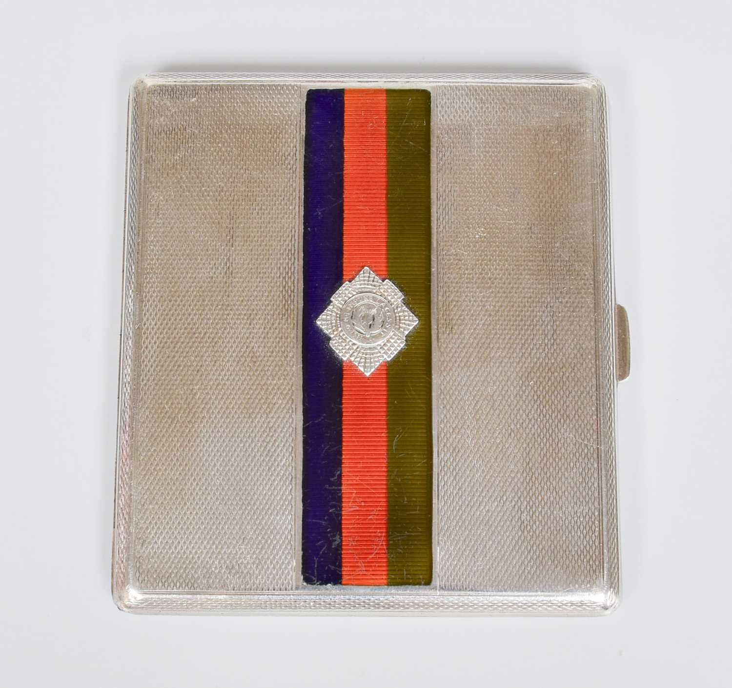 A George V Silver and Enamel Cigarette-Case, by Goldsmiths and Silversmiths Co. Ltd., Birmingham,