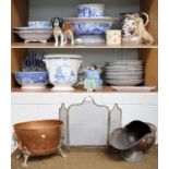 A Mixed Lot of British Ceramics, including: a Beswick Model of a St Bernard 'Corner Garth Stroller',