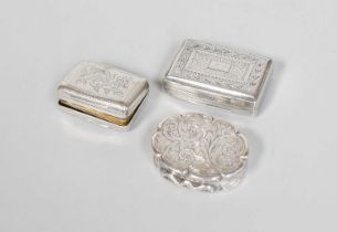 A George IV Silver Vinaigrette, A William IV Silver Vinaigrette and a Victorian Silver