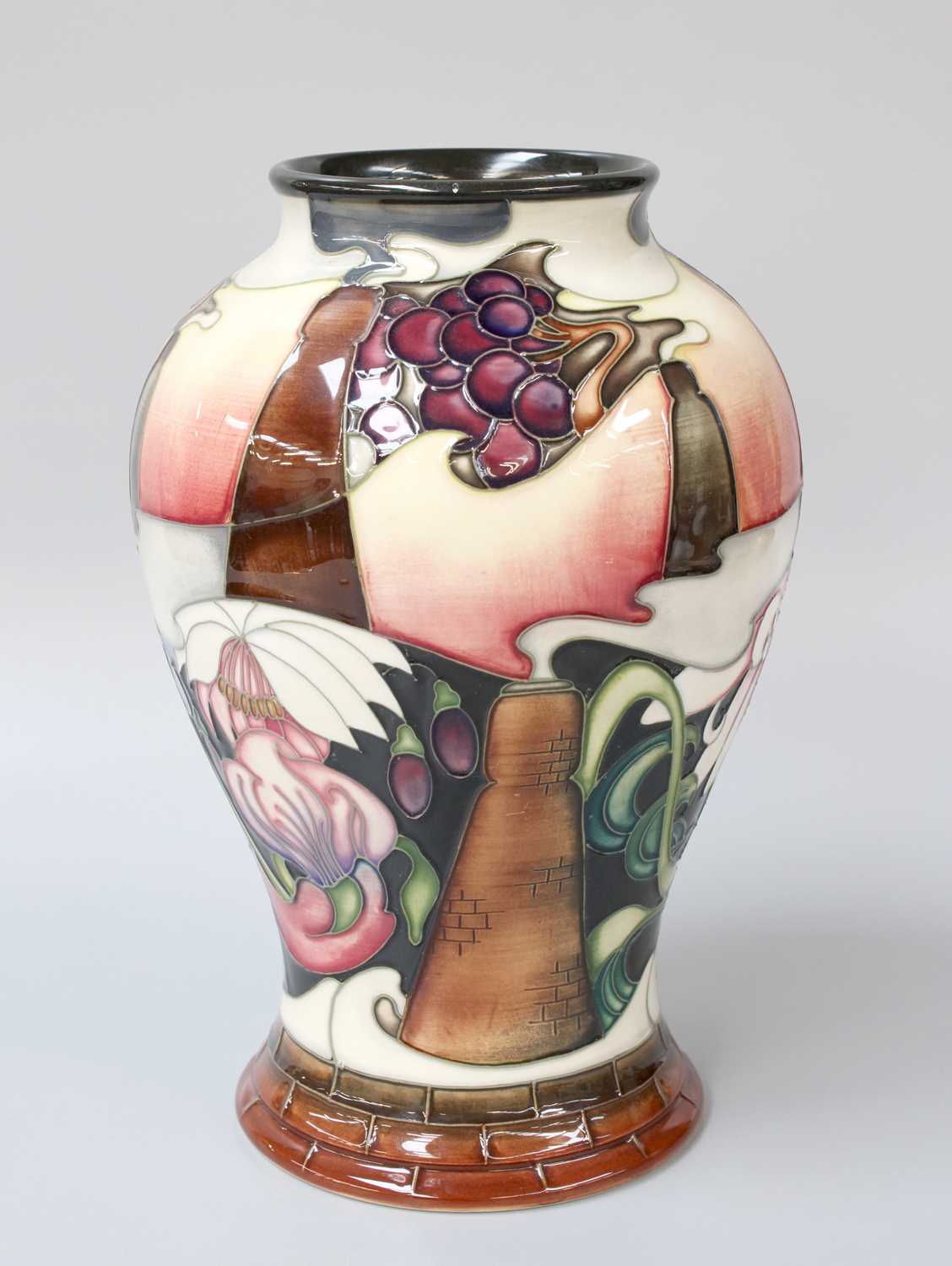 A Modern Moorcroft "Cloud Nine" Historia Pattern Vase, by Emma Bossons, impressed marks and