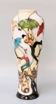 A Modern Moorcroft "Flying Umbrellas" Pattern Vase, by Kerry Goodwin, limited edition 14/100,