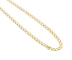 A 9 Carat Gold Flat Curb Link Necklace, length 54.3cm Gross weight 10.8 grams.