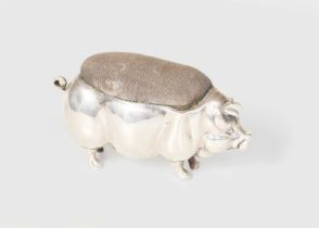 A George V Novelty Silver Pin-Cushion, by Levi and Salaman, Birmingham, 1920, in the form of a