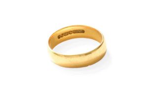 A 22 Carat Gold Band Ring, finger size I Gross weight 3.8 grams.