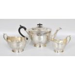 A Three-Piece George V Silver Tea-Service, by Edward John Haseler and Noble Haseler, Birmingham,