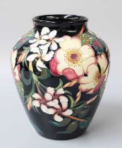 A Modern Moorcroft "Lakmé" Pattern Vase, by Rachel Bishop, impressed marks, 20cm high Free from