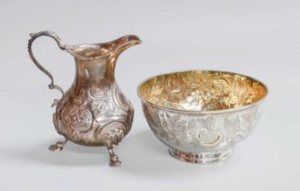 A Victorian Silver Cream-Jug and Sugar-Bowl, The Cream-Jug Possibly by Edward Joseph, London,