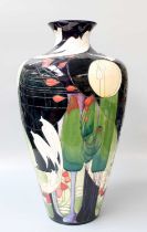 A Modern Moorcroft Prestige "Birdsong" Pattern Trial Vase, by Emma Bossons, dated 13.8.08, impressed
