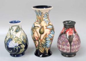 A Modern Moorcroft "Samarkand Lily" Pattern Vase, by Debbie Hancock, limited edition 58/250,