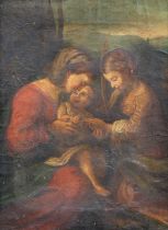 After Correggio (c.1489-1534) "The Mystic Marriage of Saint Catherine" Oil on canvas, 28.5cm by 20.