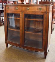 A Regency Bow Fronted Cabinet, 94cm by 93cm by 34cm