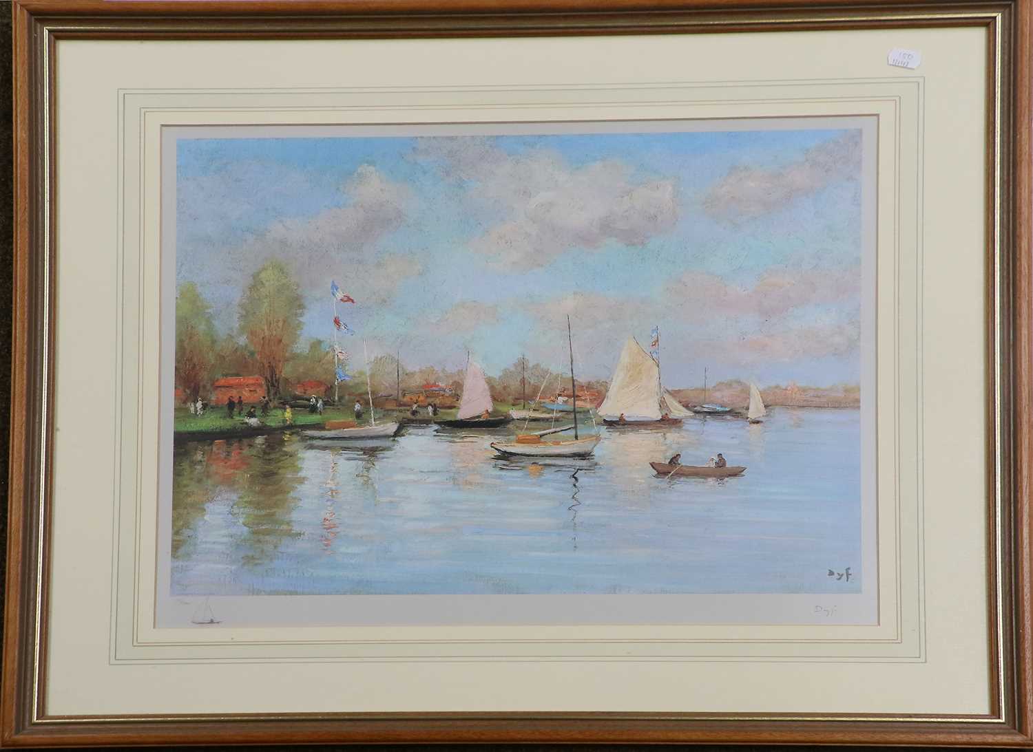 After Marcel Dyf (1899-1985) "La Regatte" Signed and numbered 132/500, limited edition coloured - Image 2 of 3