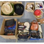 Assorted 20th Century Ladies Costume Accessories comprising day and occasion hats, handbags, shoes