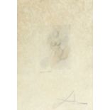 After Salvador Dali (1904-1989) Female torso Signed and inscribed épreuve d'artiste, etching, 38cm