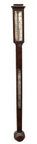 A Mahogany Stick Barometer, Signed Davis, 65 Bold Street, Liverpool, Circa 1860, single vernier