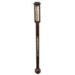 A Mahogany Stick Barometer, Signed Davis, 65 Bold Street, Liverpool, Circa 1860, single vernier