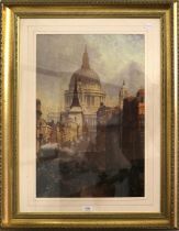 After John O'Connor (19th Century) Irish "Ludgate - Evening" Colour print, together with a further