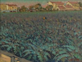 Roger Shantz (20th Century) "Artichokes - Valencia, Spain" Signed, signed, inscribed and dated