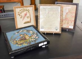 Early 19th Century Alphabet Sampler, worked by Anna Ingl with central verse, framed, 22cm by 28cm (